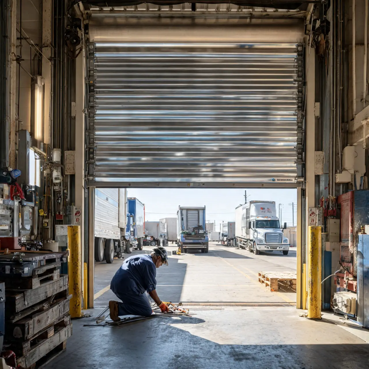 Commercial garage door repair in Frisco TX