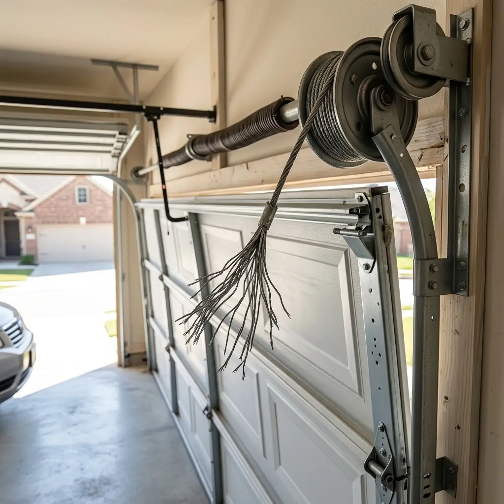 Garage door cable replacement in Frisco TX