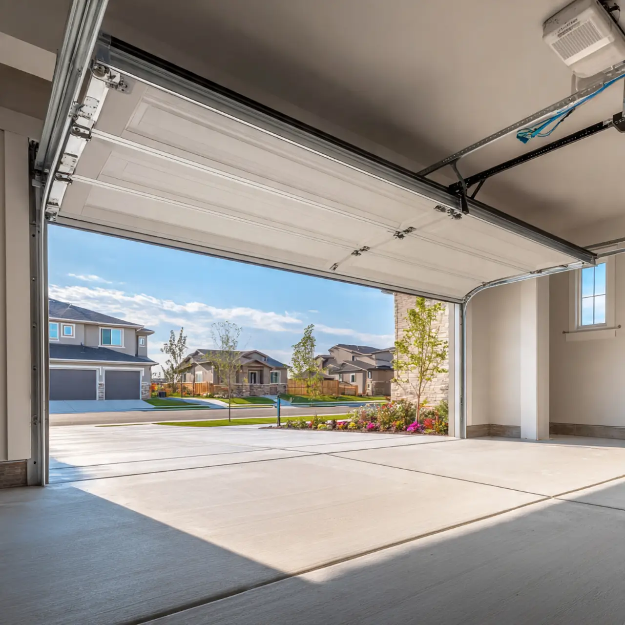 modern garage door exterior view