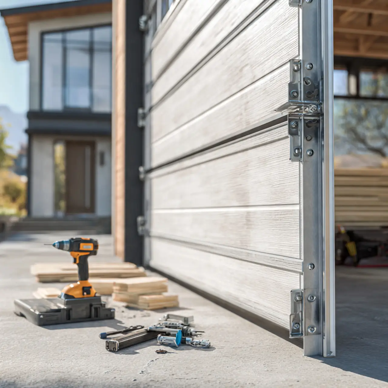 Garage door panel repair technician in Frisco TX