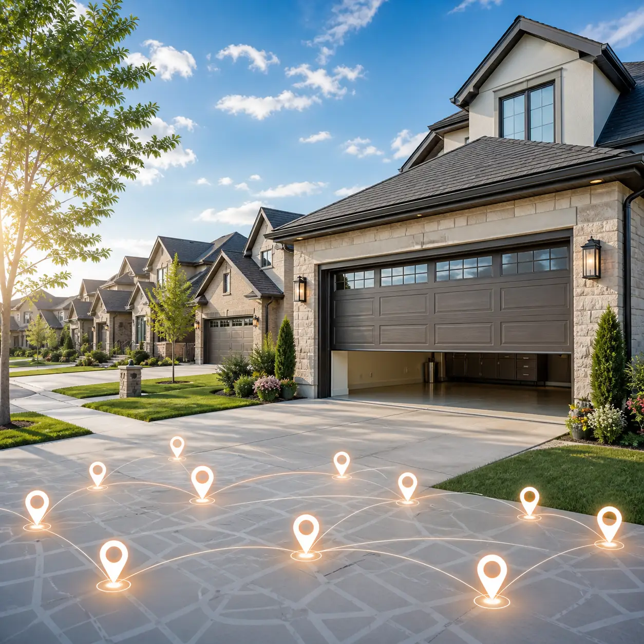 garage door service area coverage homes