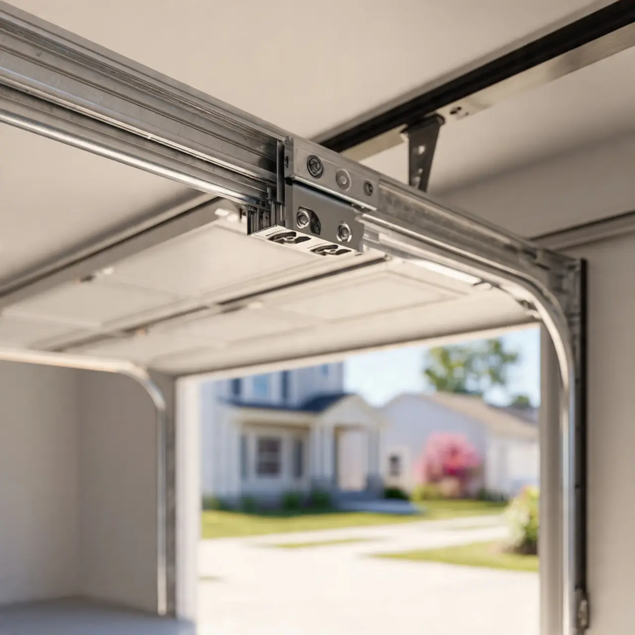 Garage door track repair service in Frisco TX