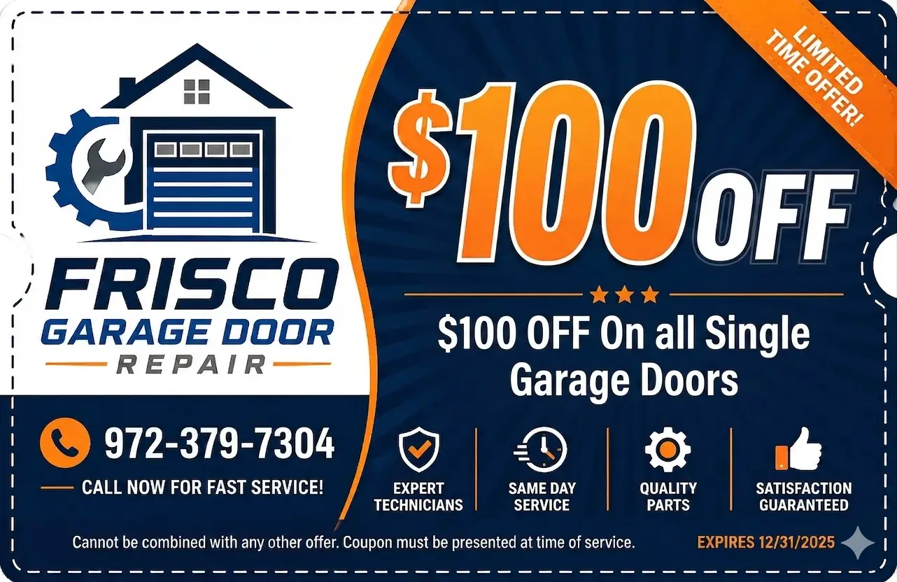 Garage Door Repair $25 Off Coupon in Frisco TX